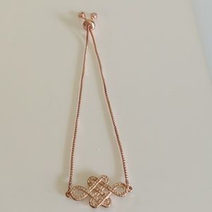 Rose Gold Infinity Slide Bracelet